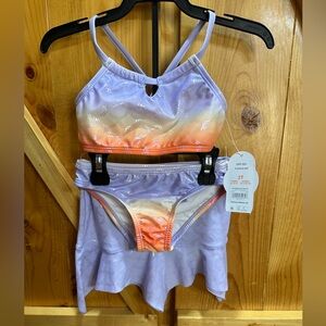 ⭐️NWT⭐️ Girls Wonder Nation 3 piece Little Mermaid Swimsuit - 2T 🧜‍♀️